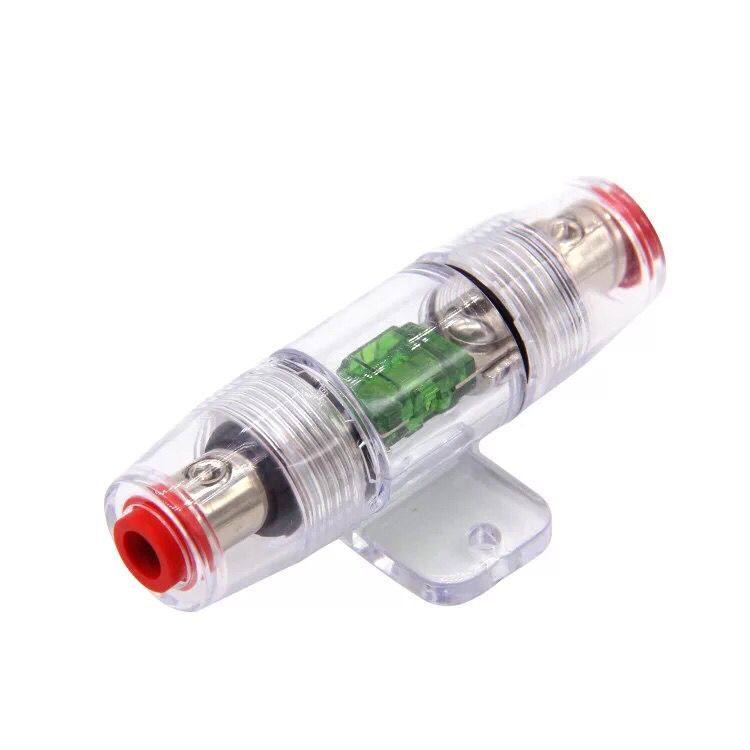 Car cylindrical small fork bolt fuse seat transparent waterproof diving boat type insurance sheet box 12V24V36V gold