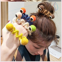 Plush Hairband headdress small wild rubber band fresh bear Korean bow rope cute ball head