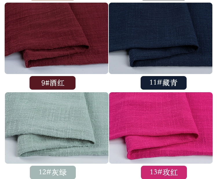 Chất liệu cotton mùa hè chất liệu cotton cotton cotton Màu sắc tinh khiết Trung Quốc phong cách quần áo vải cotton xếp li vải lanh Hanfu - Vải vải tự làm