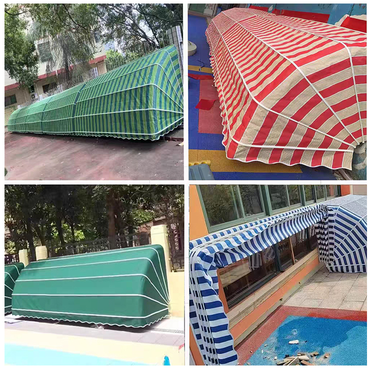 Hangzhou Outdoor French-Style Folding Awning Kindergarten Toy Storage Sunshade Awning Balcony Window Retractable Awning