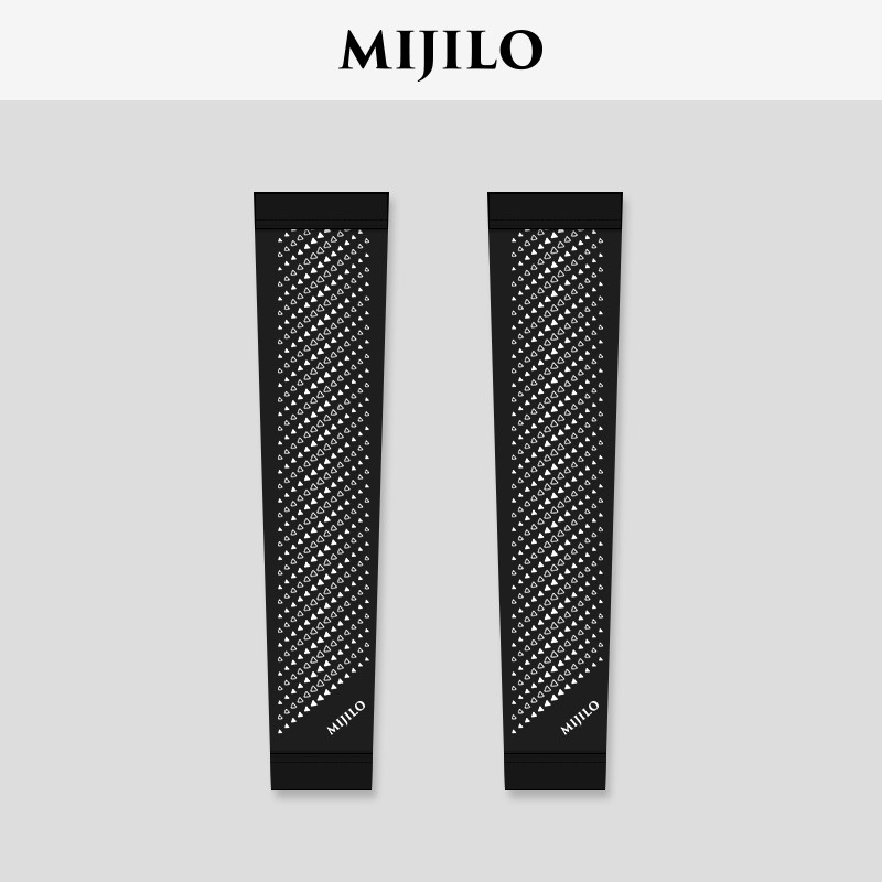 Mikilo MIJILO reflective patterned ice silk cuff jacket male armchair female arm guard against UV summer sunscreen