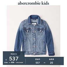 Детская куртка Жан abercrombie kids女童 时尚休闲弹力牛仔夹克外套