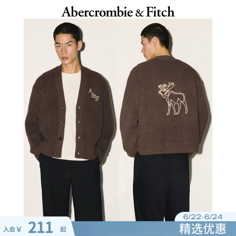 Af Classic Big Elk Pattern American-Style Velvet Knit Sweater Top 25 Autumn and Winter Men's Clothing 120-5180