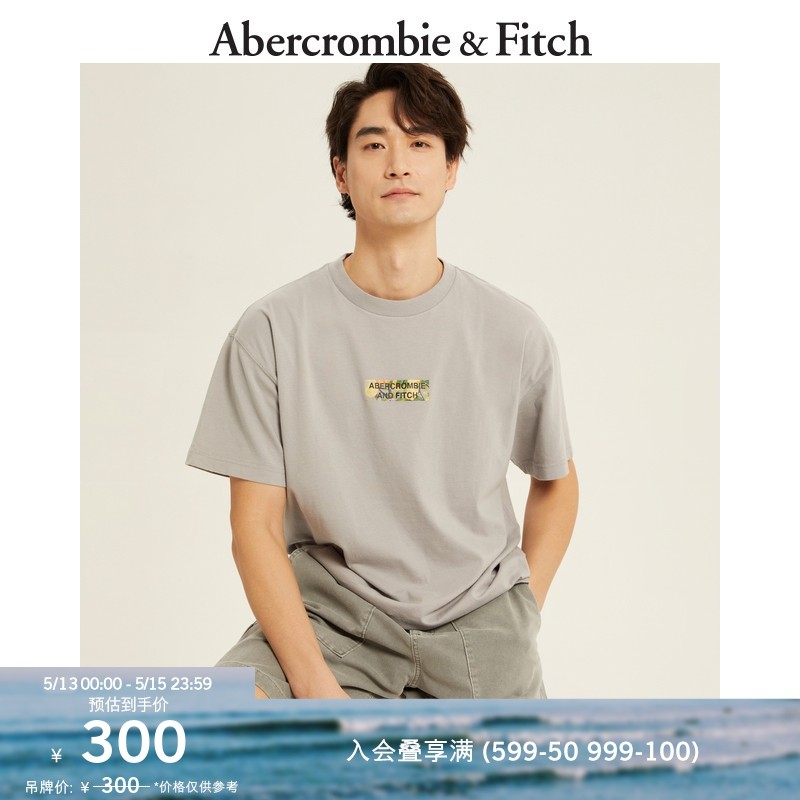 Abercrombie & Fitch Men's Clothing Loose Pattern Logo T-shirt 315811-1 AF
