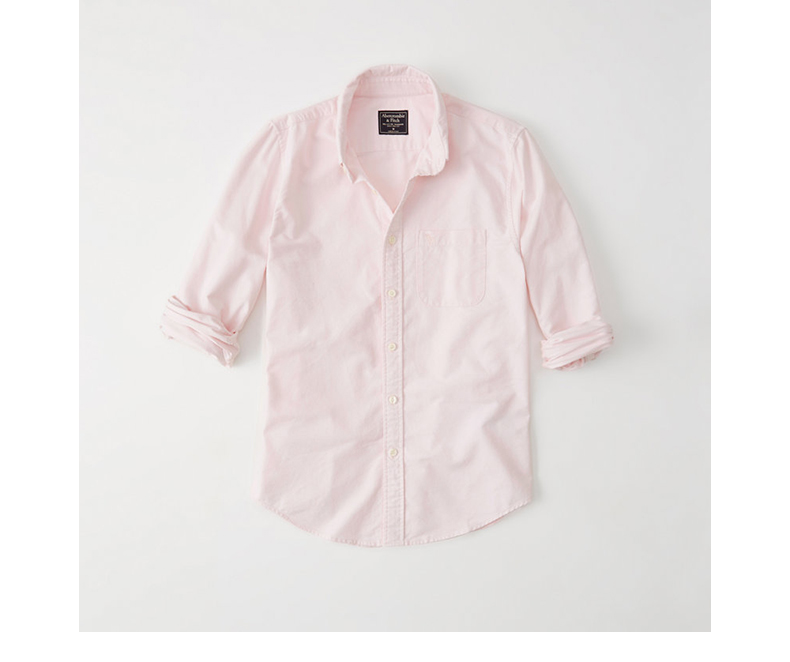 Logo quần áo nam Abercrombie & Fitch Áo sơ mi Oxford 213479-1 AF áo sơ mi nam cao cấp hàng hiệu