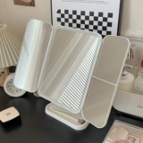 Настольная светодиодная коробка для хранения с подсветкой, складной заполняющий свет, зеркало, 2 в 1