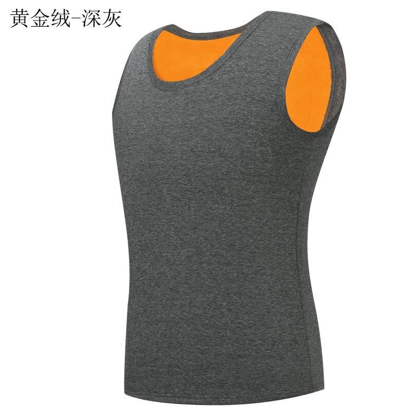 Men's Thermal Vest with Fleece Lining, Thickened, Slim Fit, Plus Size, Winter Base Layer Sleeveless Vest for Men