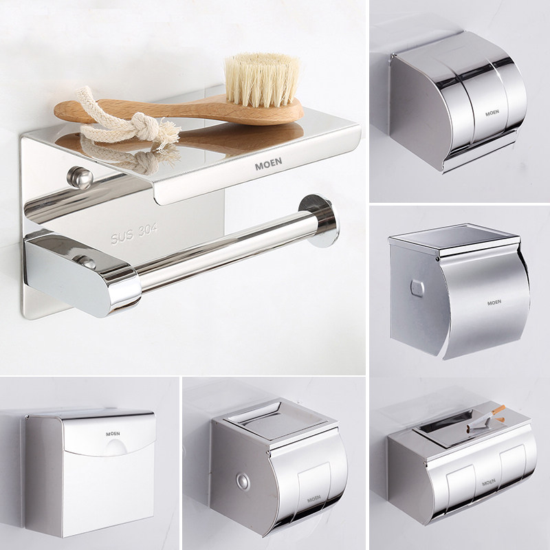 Toilet 304 stainless steel tissue box toilet paper towel holder toilet roll paper holder toilet paper box shelf