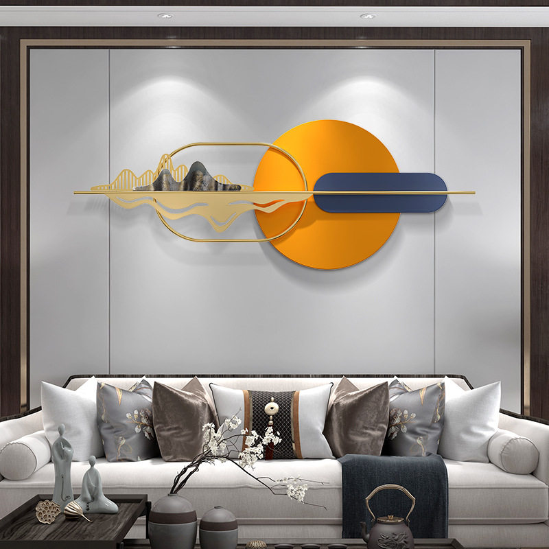 Modern light luxury wall decoration Living room sofa background wall decoration wall decoration Iron metal wall hanging decoration