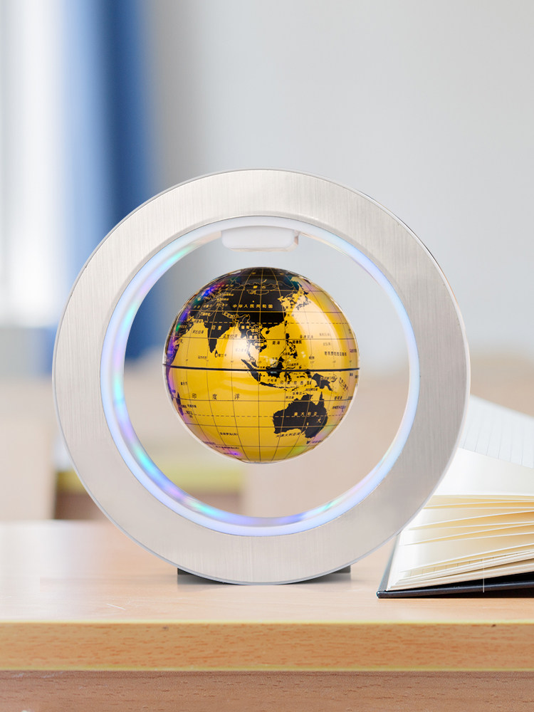 Magnetic Levitation Globe Floating Ornament Home Decor Living Room Decoration Office Desk Luminous Rotating Creative Small Technology