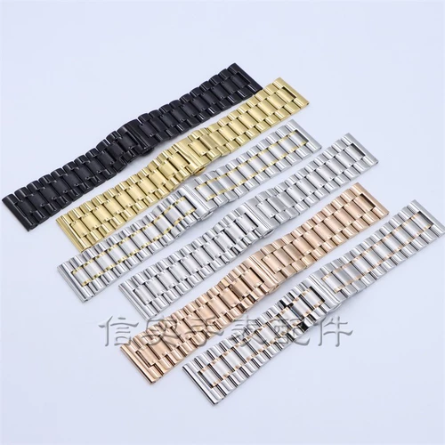 Ремешок для часов из нержавеющей стали, стальной ремешок, часы, аксессуары подходит для мужчин и женщин