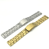Watch accessories Bag sheet steel strap Tank belt Stainless steel folding buckle Flat mouth steel belt Mens and womens metal bracelet