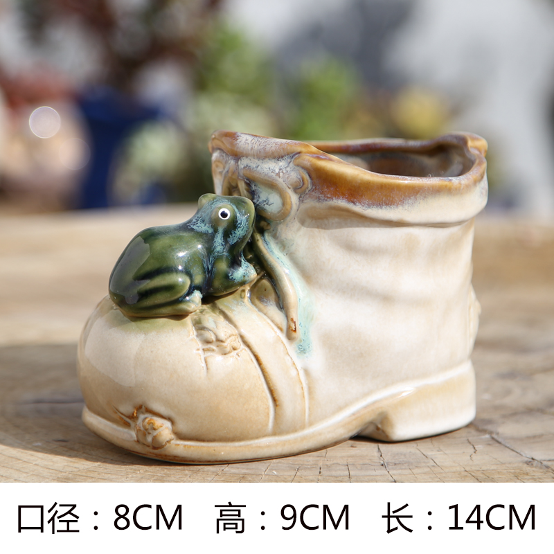 Ceramic flowerpot more meat place flowerpot small lovely wholesale creative large package mail cartoon Korean flowerpot