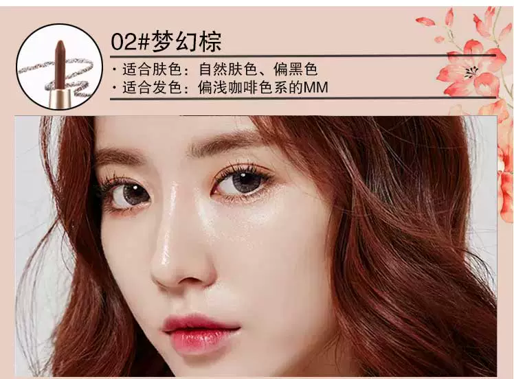 Novo tự động xoay bút chì kẻ mắt để gửi thẻ lông mày thay thế refill ánh sáng tro cà phê màu nâu mới bắt đầu - Bút chì lông mày / Bột / Stick