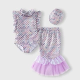 Детский милый купальник, крой «рыбий хвост»