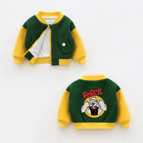 Детская осенняя модная куртка, бейсбольная форма, термобелье для раннего возраста, кардиган, 1-3 лет, в западном стиле