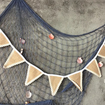 Lace side pennant children's room decoration Christmas wedding party flag creative linen pennant 49g