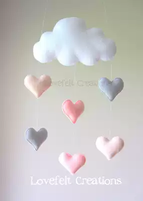 Handmade cloud love pendant children's cute and beautiful pendant ornaments with tents are more beautiful~