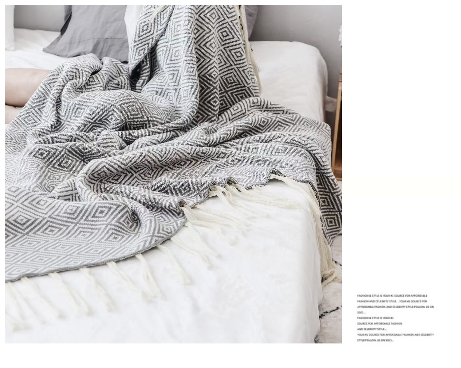 Bảo tàng thẩm mỹ cuộc sống Pooh Hiện đại đơn giản Bắc Âu Cotton Mê cung Tua Giải trí Sofa Giường Điều hòa chăn - Ném / Chăn chăn lông cừu queen