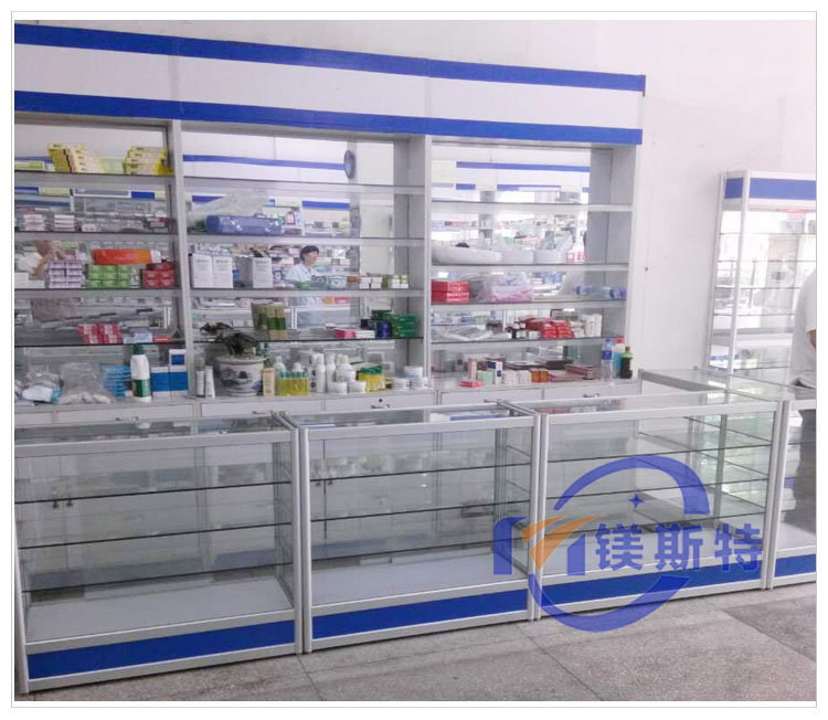 Pharmacy Glass Showcase Drug Pharmacy Western Medicine