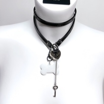 No G710 original design alphabet hand leather collar choker lock lock loves paint skin