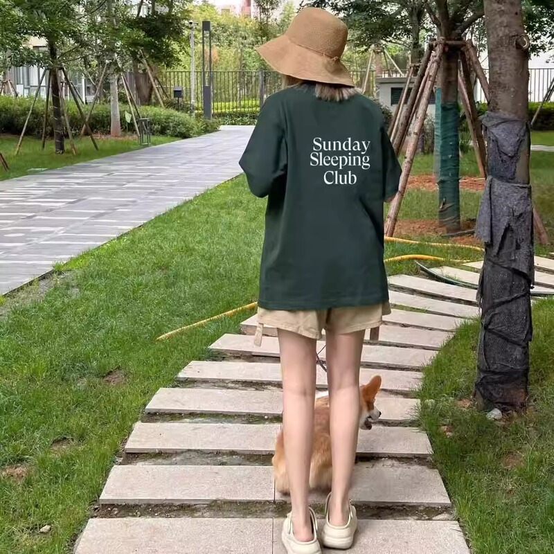 Korean Style Niche Simple Letter Basic Summer New Pure Cotton Heavyweight Comfortable Casual Classic Short-Sleeve T-Shirt Korean Style Niche Simple Letter Basic Summer New Pure Cotton Heavyweight Comfortable Casual Classic Short-Sleeve T-Shirt