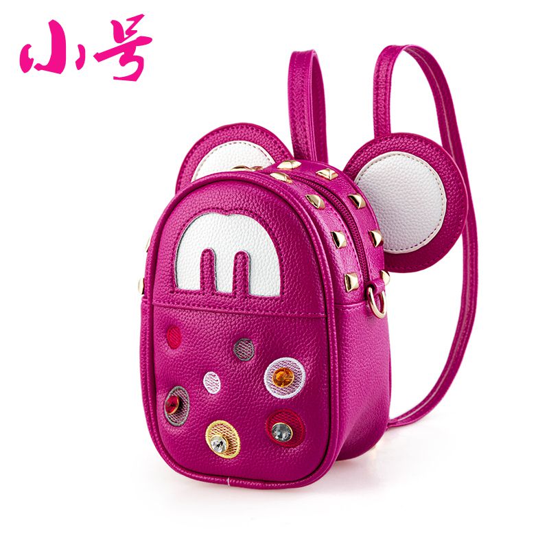 Mini nhỏ Meng hai mens túi vai bé vịt ba lô nhỏ 0-1 năm trẻ em schoolbag cũ động vật trong lớp.