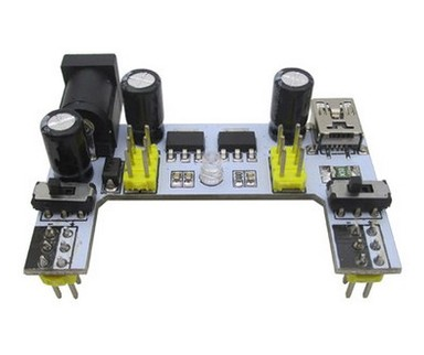 白色面包板专用电源模块 2路面包板模块5V/3.3V直流稳压