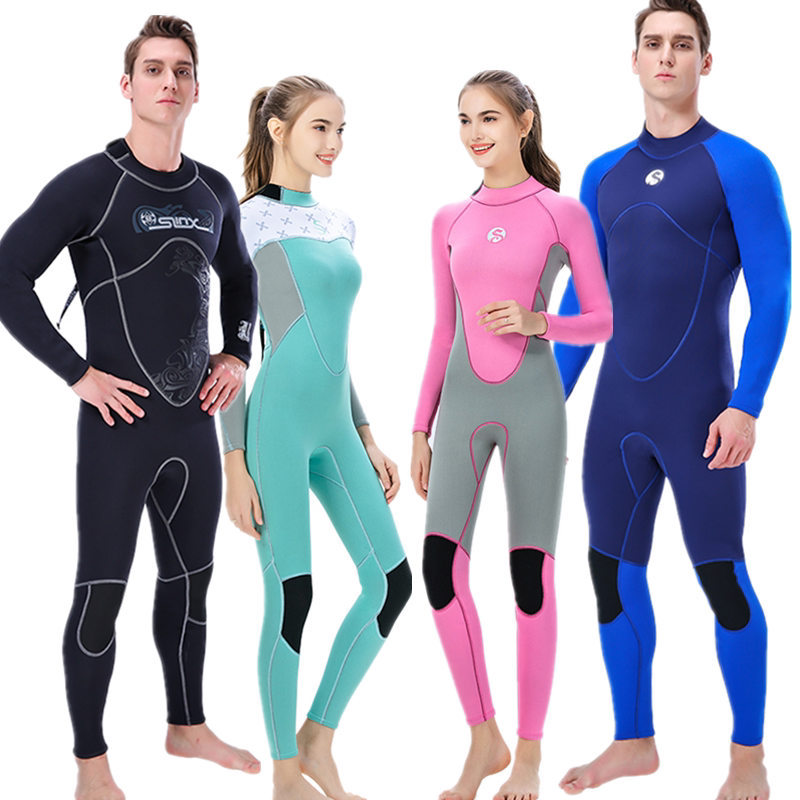 Island couple 2 3 5MM men and women in diving suit professional wet clothes for wet surfer