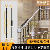 Aluminium Art Fine Foundry Guard Guardrails Villa upholstery K Gold stairs Columns Flowers Post castings Home Stairs Armrests