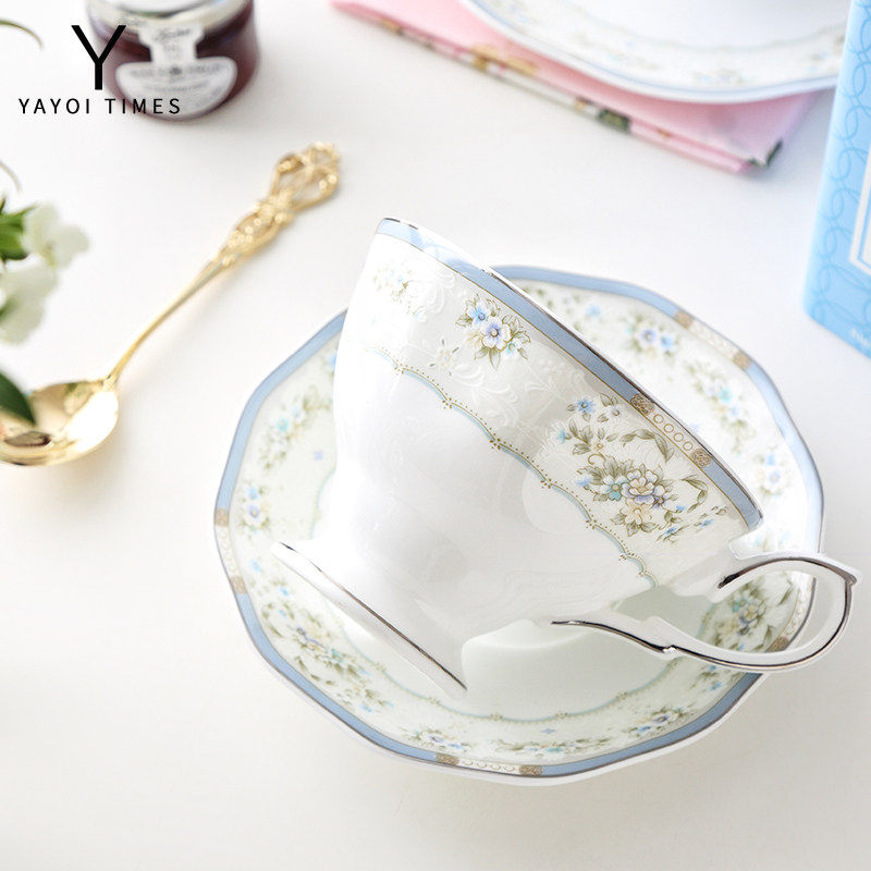 Yayoi period Spring Dew rose bone china coffee cup saucer ins Nordic English afternoon tea ceramic water Cup