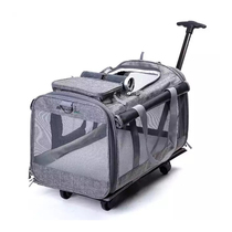 Pet Trolley Suitcase Bag With Wheels Outing Cat Bag Dog Bag