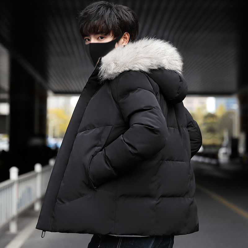 THEV2019新款冬季棉衣服男士棉袄潮流韩版帅气青少年学生短款外套