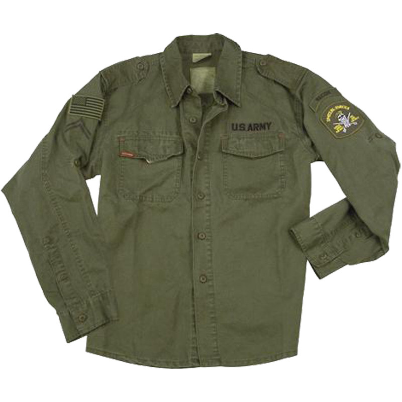 American tactical shirt pilot training shirt long and short dual-purpose sleeve paratrooper jacket outdoor casual loose wash