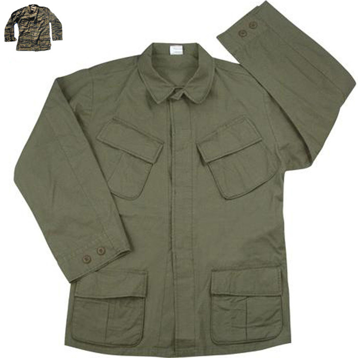 US Army third generation Vietnam War BDU training uniform US TCU uniform washed top Army green tabby jungle can be matched
