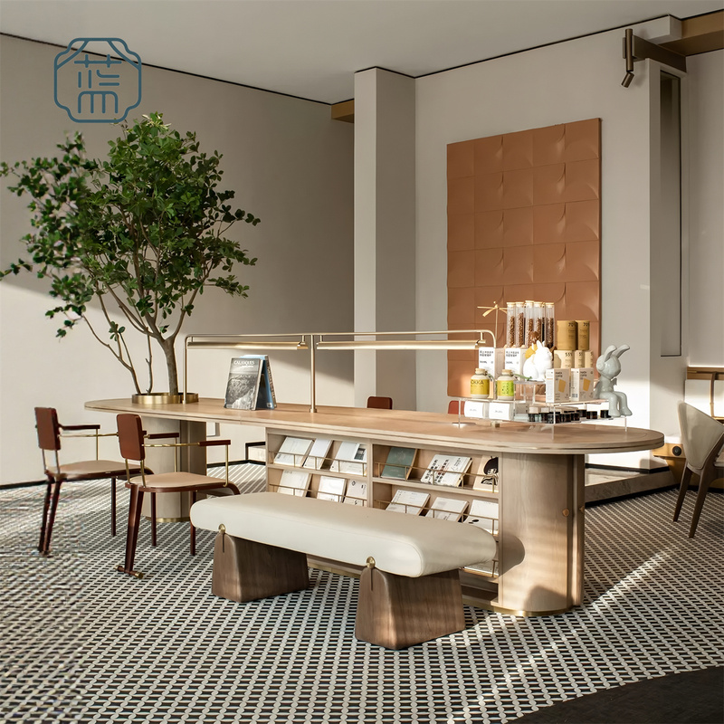 Library Desk, Mezzanine Table, Hotel Lobby Table, Cafe Lounge Area, Sales Office Reading Table and Chair Set