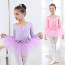 Dance clothes for children womens long sleeves autumn and winter ballet cotton practice Chinese dance girls