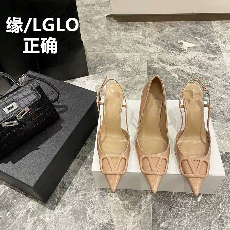 Nude Patent Leather High Heels for Women, Stiletto Heels, 2026 Pointed Toe Sexy New Style, All-Season Wedding Shoes, Sandals for Women, Genuine Leather