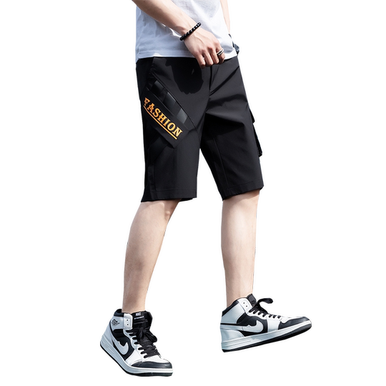 Pantalones cortos Cargo para hombre, nueva moda de verano 2024, pantalones medios de marca, ropa exterior informal holgada, pantalones de cinco puntos