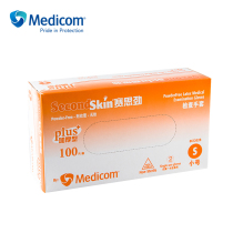 Medecon Seth Jin disposable latex gloves thickened powder-free rubber 100 dental inspection 1202