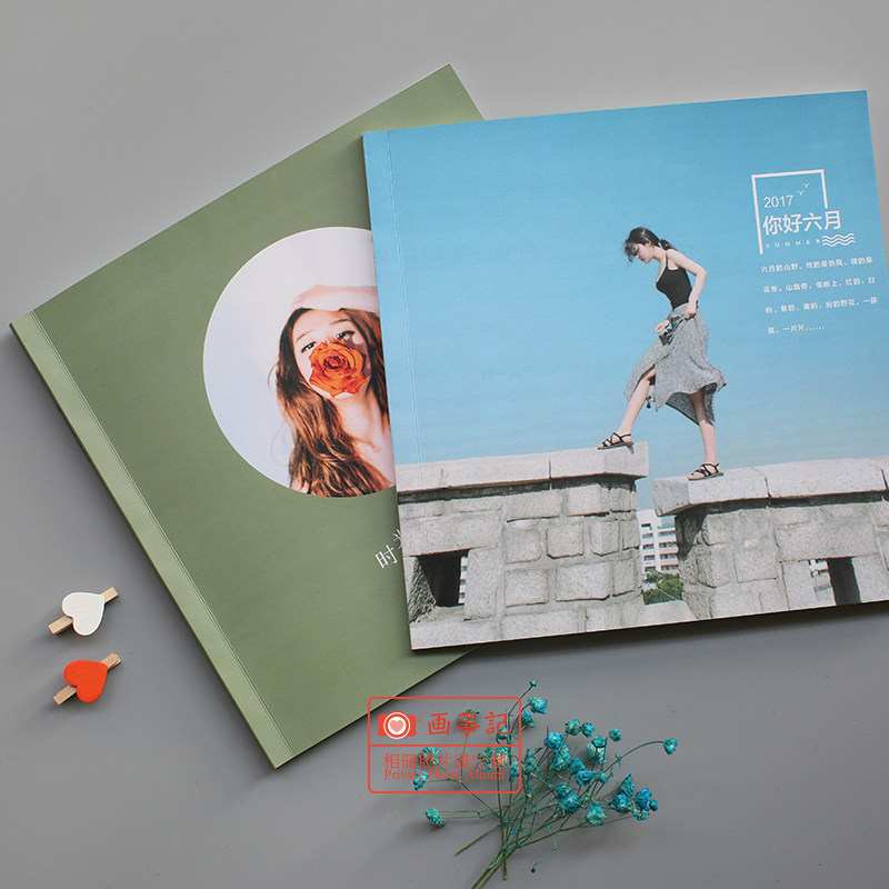 Simple photo book, photo album, customized photo album, mobile phone WeChat book printing, fresh literature and art model, free design and layout