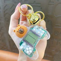 Creative Kapibara Mini Game Console Keychain Cartoon Palm Tetris Toy Internet Celebrity Gift