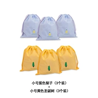 3 Маленькая желтая рождественская елка+3 маленькой фиолетовой груши.