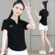 韩版夏装polo衫上衣夏季新款翻领百搭修身短款小个子短袖t恤女