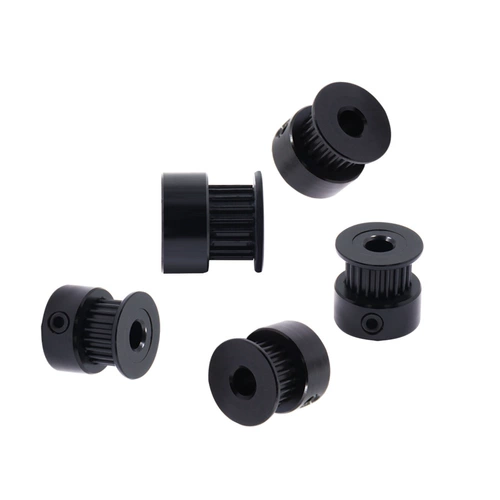 Синхронный шкив для 3D-принтера 2GT gt2, высокое качество, внешняя торговля, экспорт, черный синхронный шкив, передаточное колесо 16/20 зубов