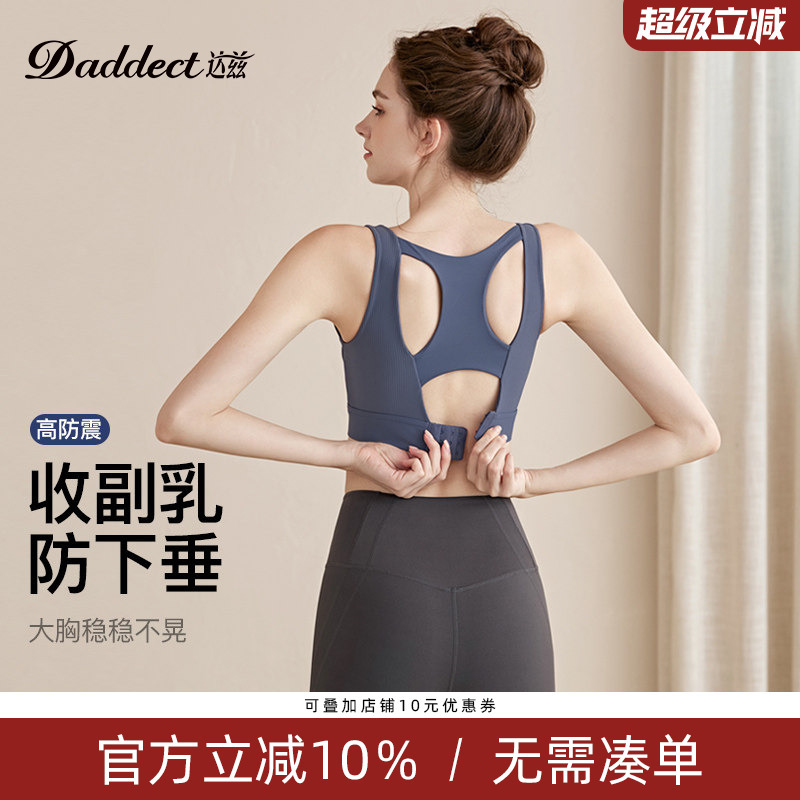 Daddect High-Intensity Sports Bra for Women, Shock-Proof Running All-In-One Bra, Fitness Vest, Large Chest Anti-Sagging