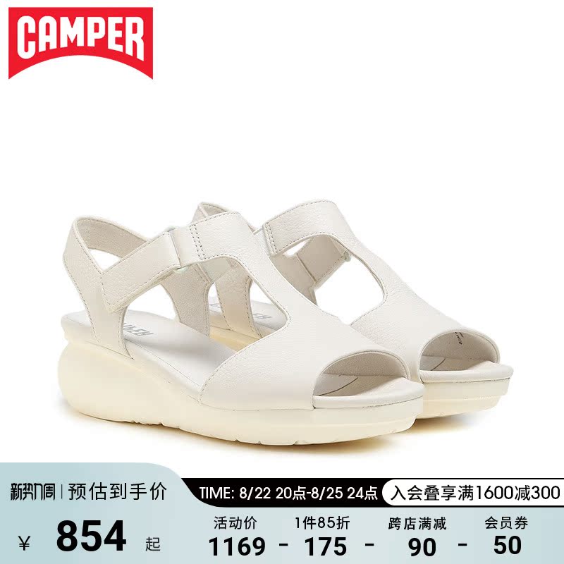 Camper See Step women's shoes Balò fashion T words with sandals Summer comfort white 100 hitch leather pine pastry shoes