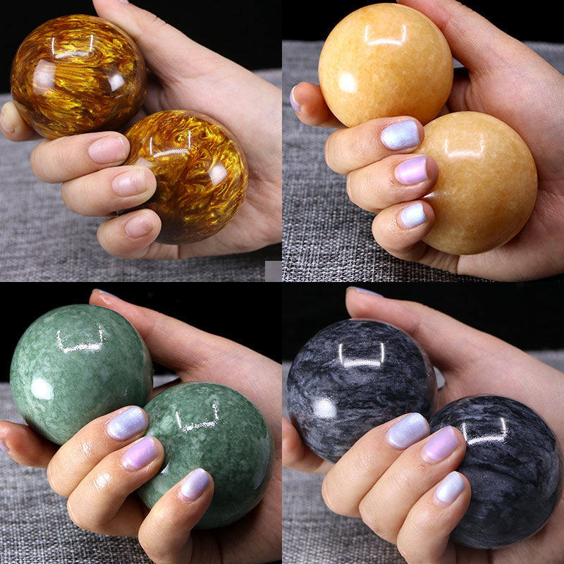Practicing Hand Jade Ball Fitness Balls Handball Health Care Play Seniors Solid Seniors Massage Grip Iron Ball steel ball Department Rollers