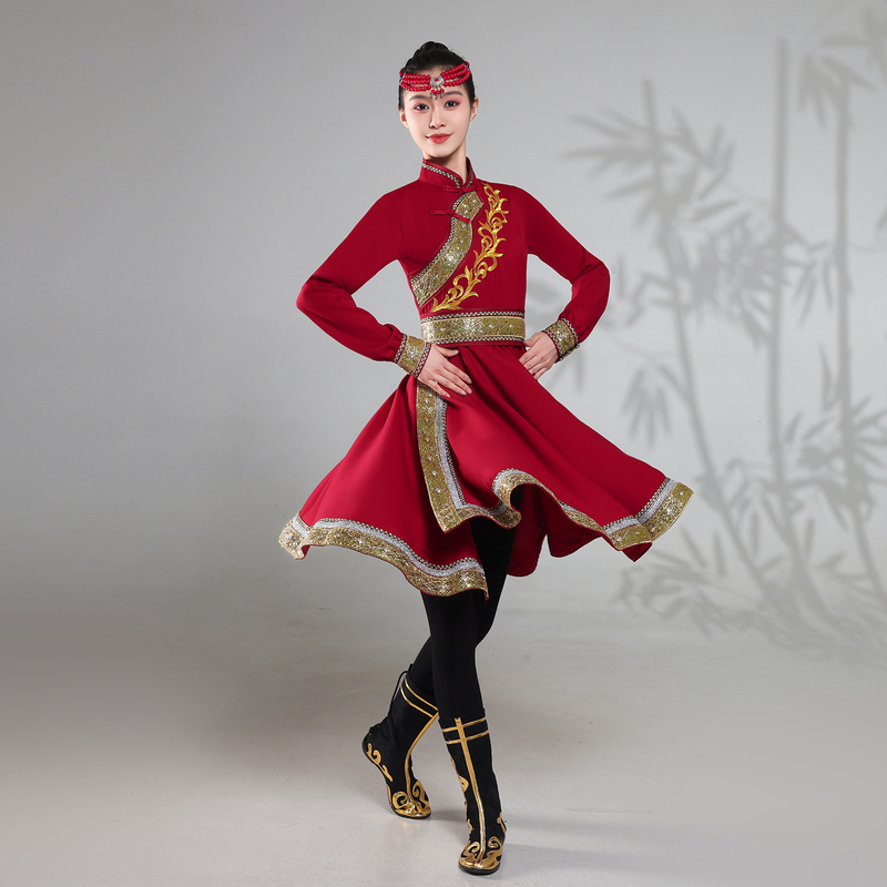 Mongolian Dance Costumes, Ethnic Minority Performance Costumes, Female Mongolian Dance Practice Clothes, Adult Stage Costumes Mongolian Dance Costumes, Ethnic Minority Performance Costumes, Female Mongolian Dance Practice Clothes, Adult Stage Costumes