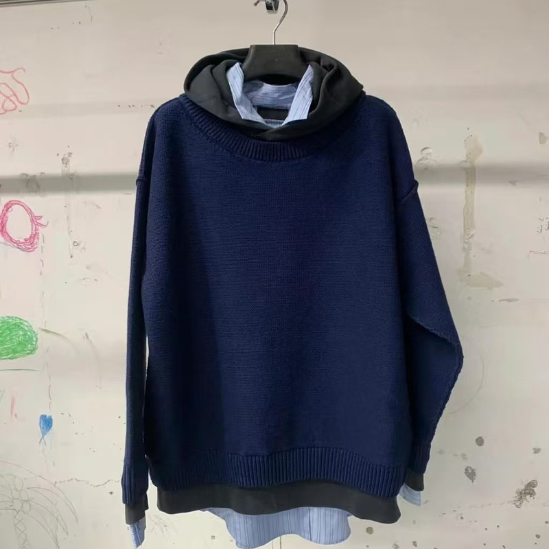 25Ss Paris Style Autumn and Winter Hu Bing Celebrity-Inspired Three-Piece Set Patchwork Wool Sweater Couple Hoodie Jacket 25Ss Paris Style Autumn and Winter Hu Bing Celebrity-Inspired Three-Piece Set Patchwork Wool Sweater Couple Hoodie Jacket